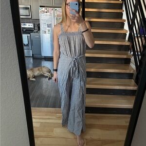 Gilli Striped Jumpsuit in Blue and White